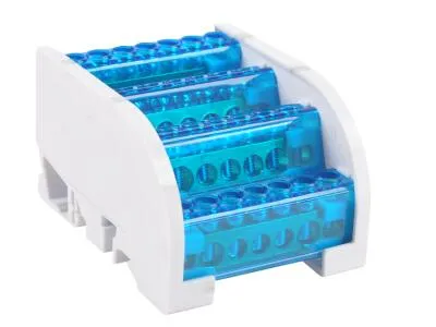 Шина на DIN-рейку в корпусе (кросс-модуль) "Лесенка" 3L+PEN 4*15