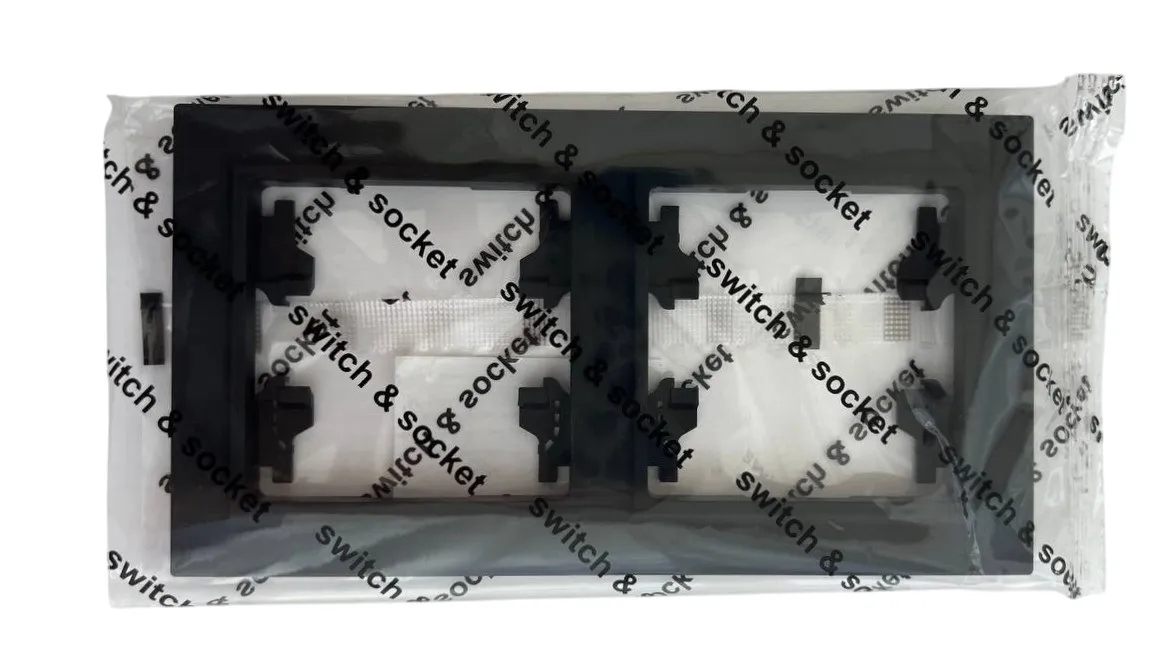 Рамка 2-я чёрная горизонтальная U2B-029 SoftTouch "Uno" AWSproducts