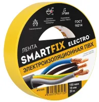Изолента ПВХ желтая (0.15*19*20) (SmartFix) ELECTRO