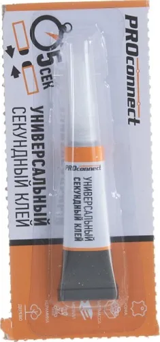 Универсальный секундный клей "PROconnect" (3гр) (упак-12шт.)