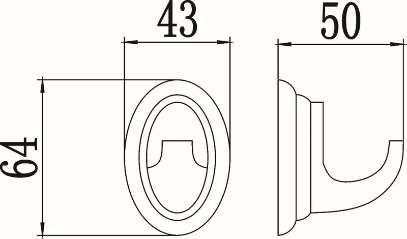 Крючок одинарный S-003153