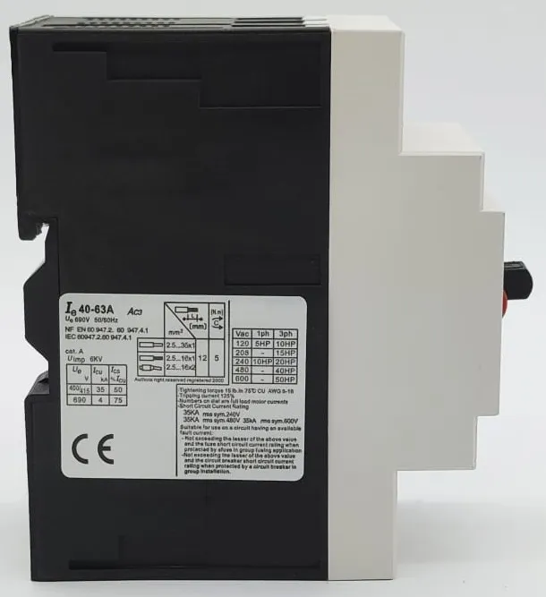 Авт. защиты эл. двигателя GV3-M63 (40А-63A) Andeli