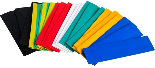 Набор Термоусаживаемая трубка ТУТ 16/8 21шт., 100мм ЦВЕТНЫЕ, уп