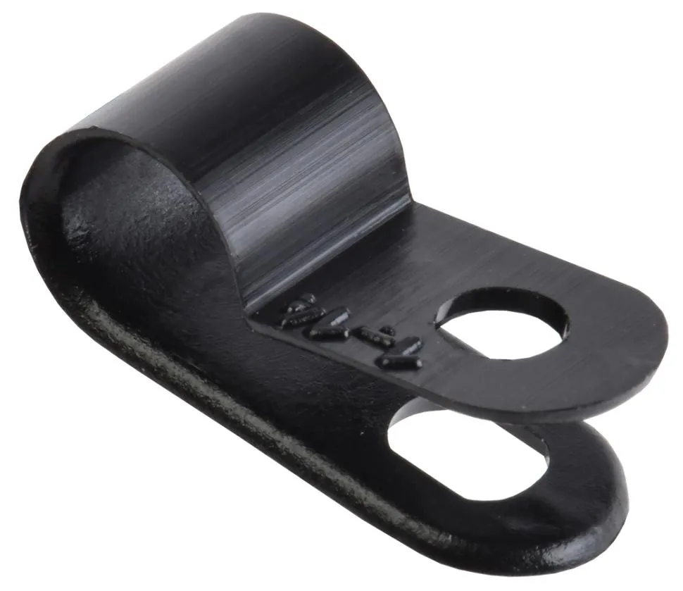 Скоба крепежная 9мм нейлоновая Черная (50шт) IEK