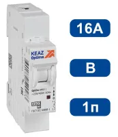 Автоматический выключатель BM63-B16/1 6кА КЭАЗ