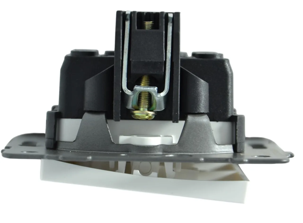 Выключатель 2-кл. с подсветкой белый A-011W "Aura" AWSproducts