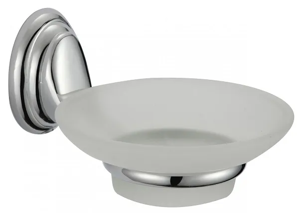 Мыльница стеклянная с настенным держателем S-003159