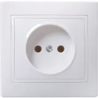 Розетка 1-я б/з белая Кварта IEK