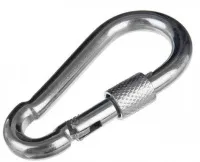 Карабин пожарный DIN5299 D с фиксатором 7мм (поштучно) (МС)