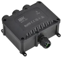 Коробка распред. о/п 129х120х55 IP68 ЧЕРНАЯ 4 ввода WTP-404 IEK
