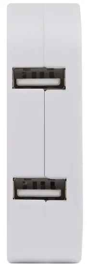 Разветвитель поворотный 2 гн.+2USB SPF-2-FL-USB 10А белый ЭРА