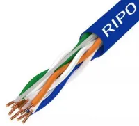Кабель RIPO Premium UTP cat 6е НГ(В) 4*2*0,58 Cu Indoor (КСВПВ-6 4*2*0,58) синий