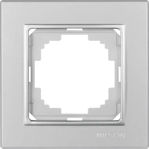 Рамка 1-местн., ALEGRA metallic, серебро