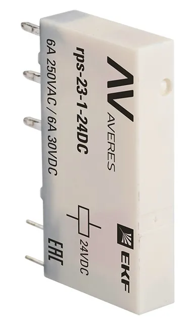 Реле промышленное РП slim 23/1 6A 24В DC AVERES