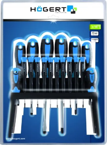 Набор отверток 18 шт., сталь S2 HOEGERT, ком