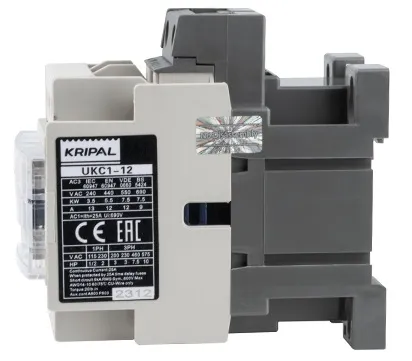 Контактор UKC1-12-11-400AC, 12A, 5.5kW, Uк=400VAC, 1NO+1NC 