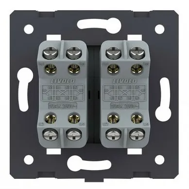 Выключатель перекрестный 2-кл. Серый Livolo