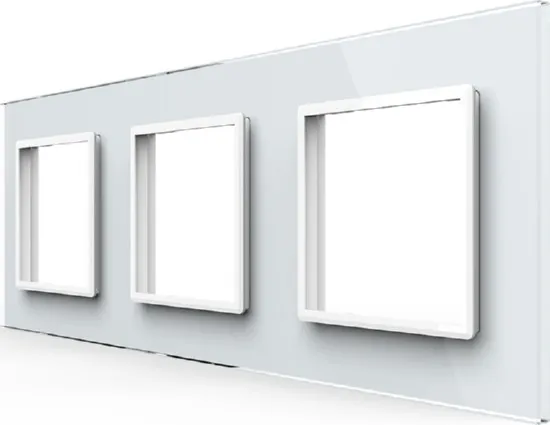 Рамка 3-я Белый (стекло) Livolo