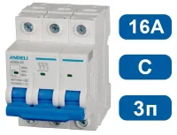 Автоматический выключатель ADB3-63 C16/3 6kA Andeli