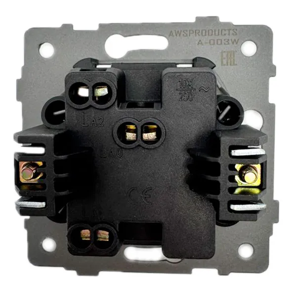 Выключатель проходной 1-кл. белый A-003W "Аура" AWSproducts