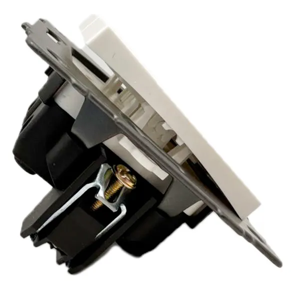 Выключатель проходной 2-кл. белый A-010W "Аура" AWSproducts