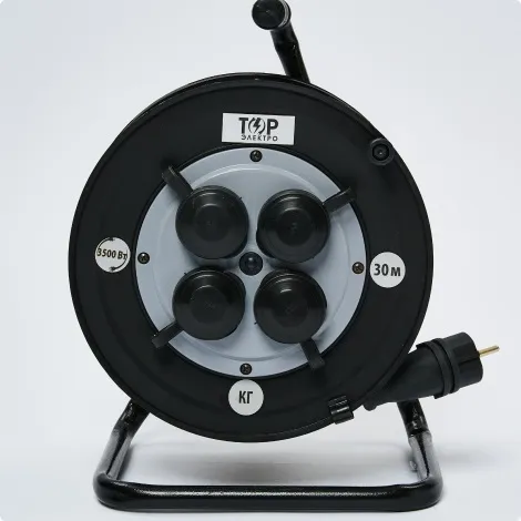 Удлинитель на катушке 4гн. 40м c/з IP44 КГ 3х2,5мм2 (ГОСТ) ТОР