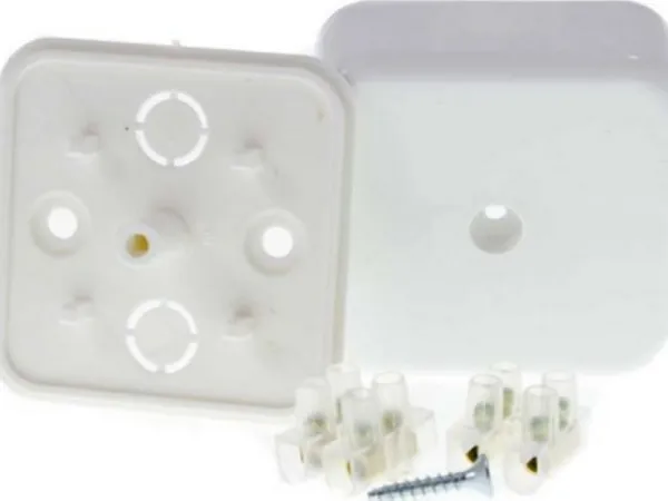 Коробка распред. о/п 50х50х22 IP40 БЕЛАЯ (4 клеммы 3мм2) КМ41206-01 IEK (264)