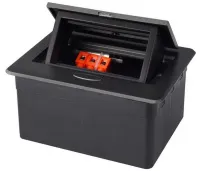 Выдвижной гор. модуль в столешницу для 2 роз.Темно-серый RocketSocket