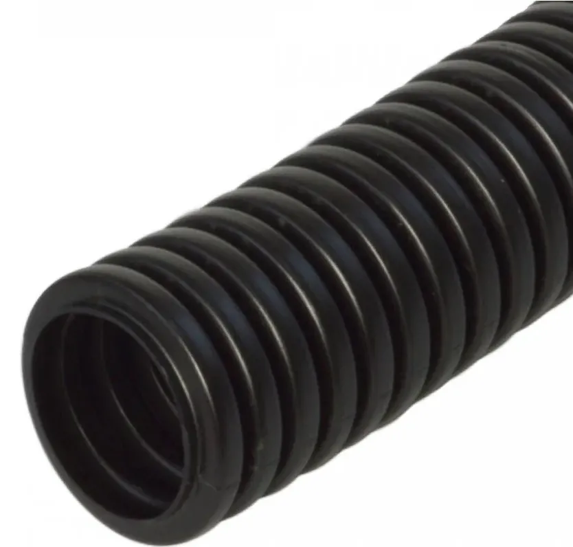 Труба гофр. ПП 7,0 мм ЧЕРНАЯ (HF) стойкая к УФ 350 Н Промрукав (10м)