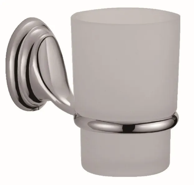 Стакан стеклянный с настенным держателем S-003158