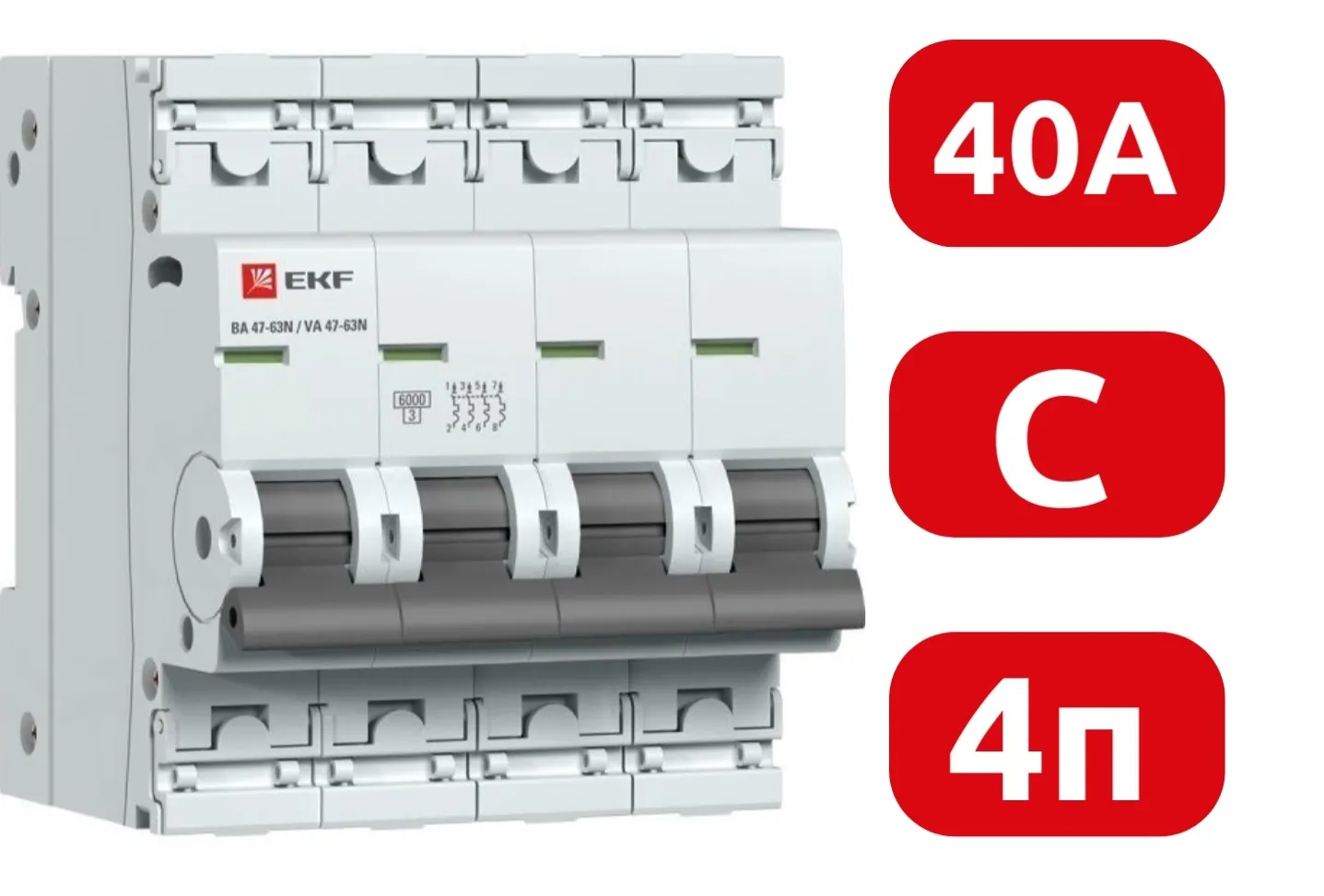 Автоматический выключатель ВА 47-63N C40/4 6кА Proxima EKF