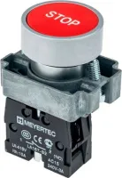 Кнопка MTB2-BAZ12434 крас. stop 1нз, IP65, Meyertec