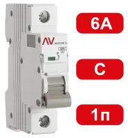 Автоматический выключатель AV-6 C6/1 6кА  AVERES EKF