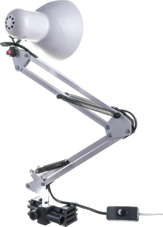 Светильник настольный UF-312P С01 E27 Белый на струбц. Ultraflash