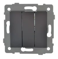 Выключатель 3-кл. чёрный A-015B "Аура" AWSproducts