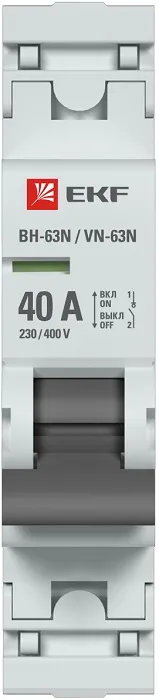 Выключатель нагрузки ВН-63N 1P 40А EKF