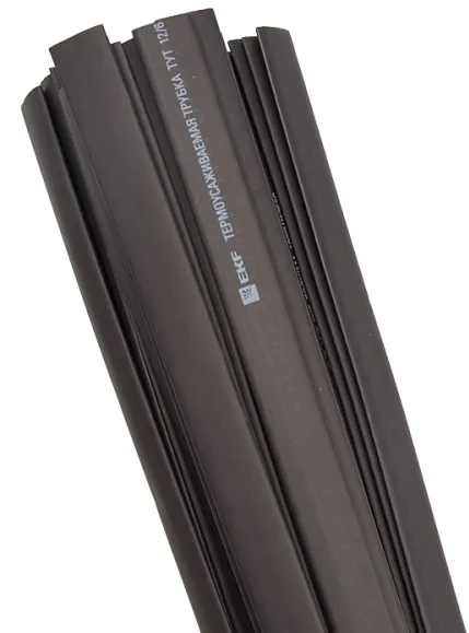 Термоусаживаемая трубка ТУТнг 16/8 черная (1м) PROxima (EKF)