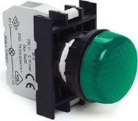 Индикатор LED зелёный B090XY 12-30В AC/DC IP50 Emas