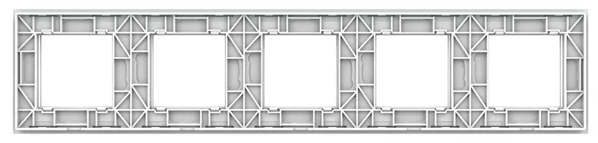 Рамка 5-я Белый (стекло) Livolo