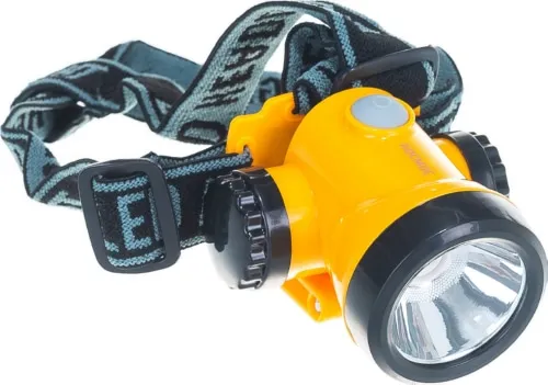 Фонарь налобный аккумуляторный КОСМОС 3W LED, Li-ion аккумулятор, встроенное з/у, шнур micro usb