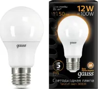 Лампа LED A60 E27 3000К 12Вт 1150Лм Gauss