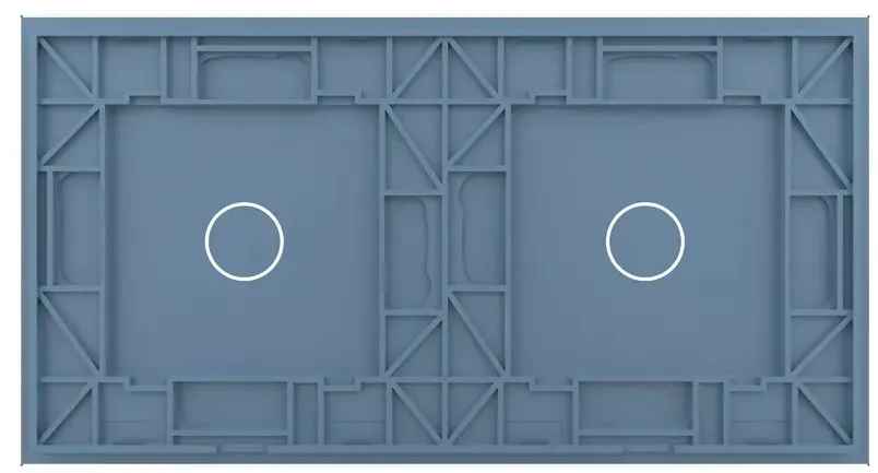 Панель для 2-х сенсорных выключателей (1+1) Синий Livolo