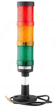 Колонна светосигнальная AL50, d=50mm, LED Кр+Желт+Зел, 24VAC/DC+220VAC, пласт. стойка, IP52