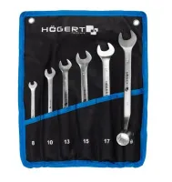 Набор ключей рожково-торцевых с шарниром (6 шт.)(8,10,13,15,17,19 мм) HOEGERT, ком