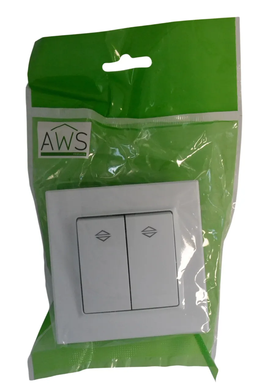 Выключатель проходной 2-кл. белый SD-P1007W "Standard" AWSproducts