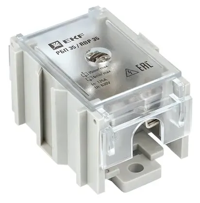 Распределительный блок проходной РБП 35 (1х35-4х6 мм2) 125/50А EKF PROxima