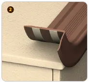 Угол для ступеней 42х20мм 1,35м "Идеал" Темно-серый (10 шт. в уп.)