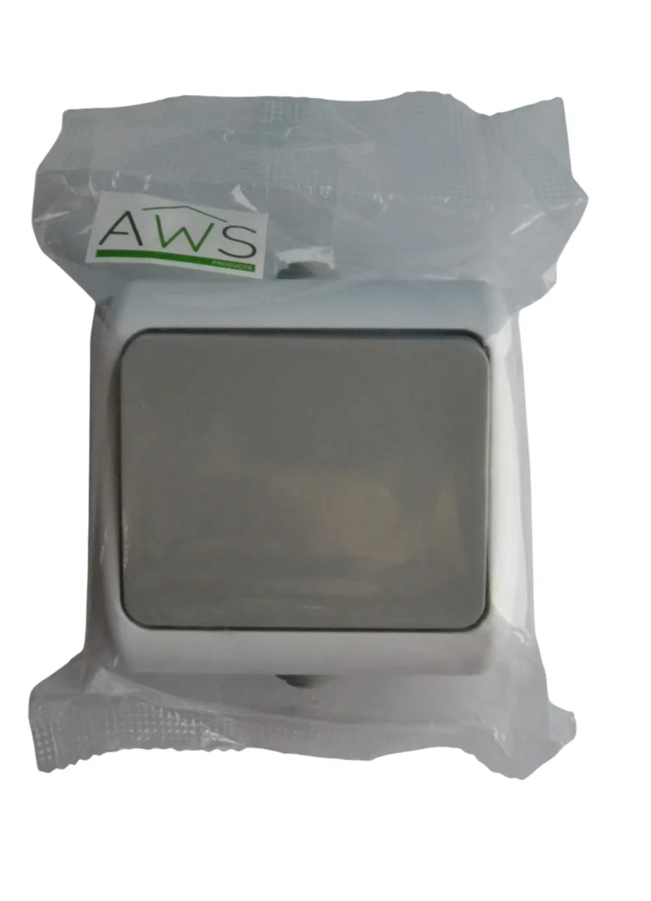 Выключатель ОУ 1-кл. IP54 SD-V1001WG "Standard" AWSproducts