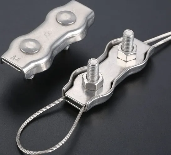 Зажим троса двойной 4 мм (белый цинк 10 шт) (Стройбат)