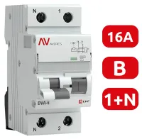 АВДТ DVA-6 B16/1+N 30мА, тип АС, 6кА AVERES EKF